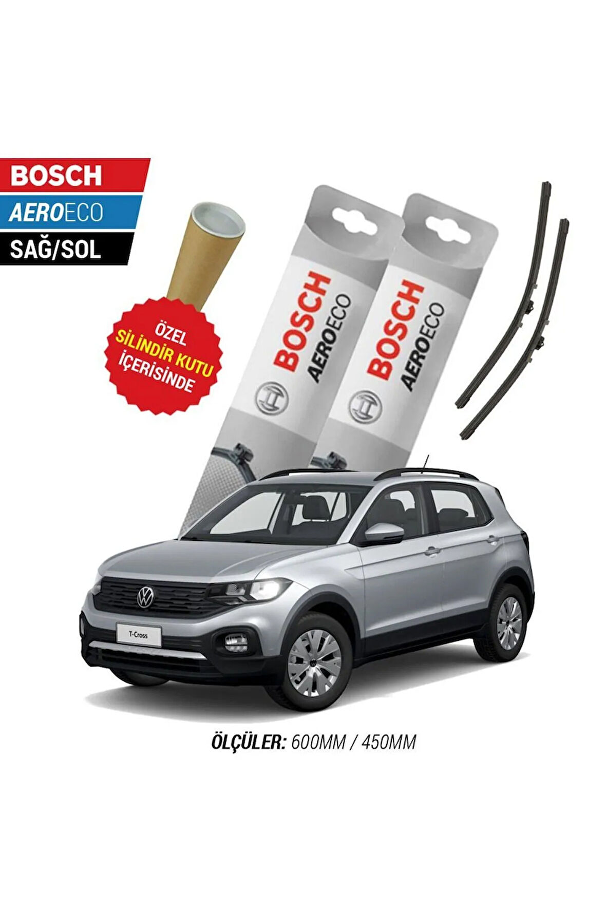 VW T-CROSS 2023 SİLECEK TAKIMI BOSCH AERO-ECO SERİSİ