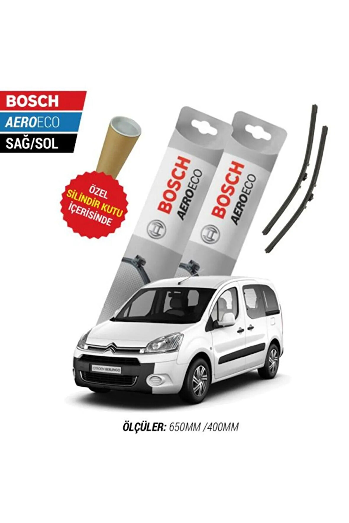 CİTROEN BERLİNGO 2015 SİLECEK TAKIMI BOSCH AERO-ECO SERİSİ