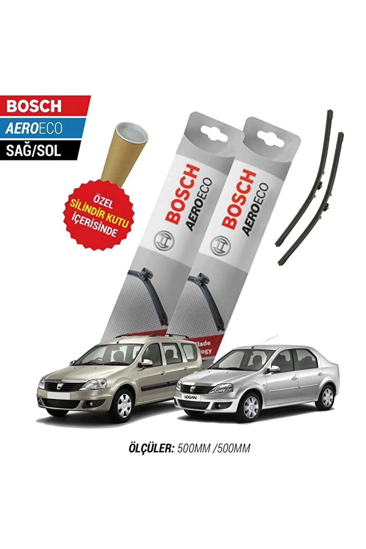 DACİA LOGAN 2008 SİLECEK TAKIMI BOSCH AERO-ECO SERİSİ