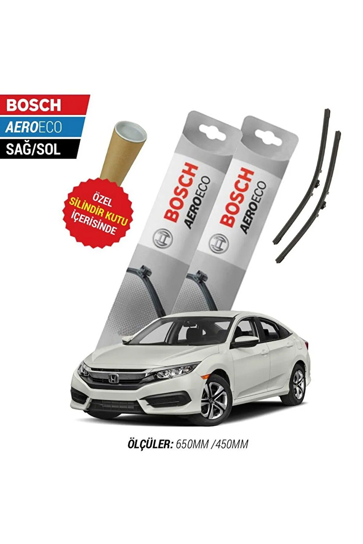 HONDA CİVİC FC5 2019 SİLECEK TAKIMI BOSCH AERO-ECO SERİSİ