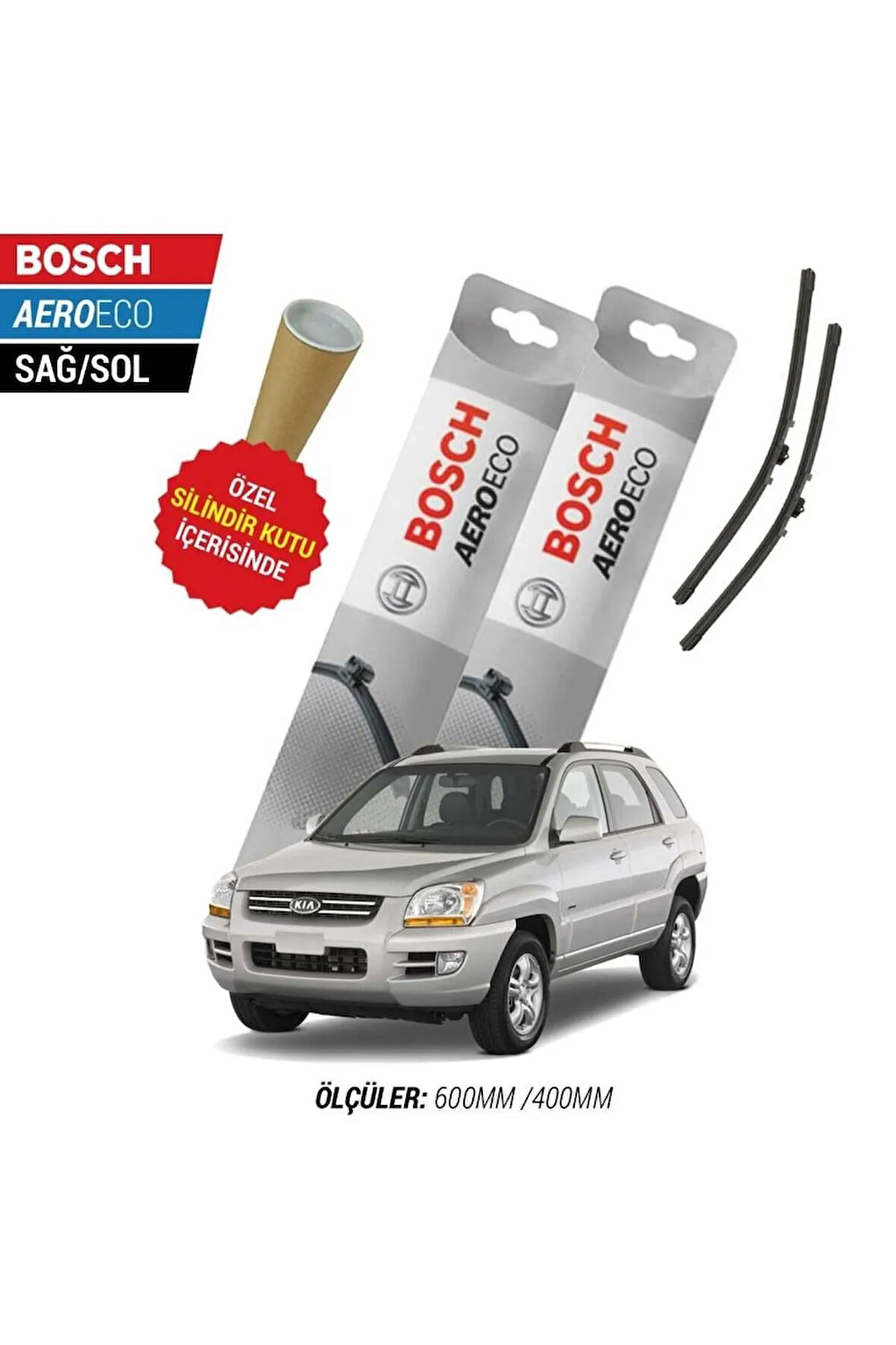 KİA SPORTAGE 2008 SİLECEK TAKIMI BOSCH AERO-ECO SERİSİ