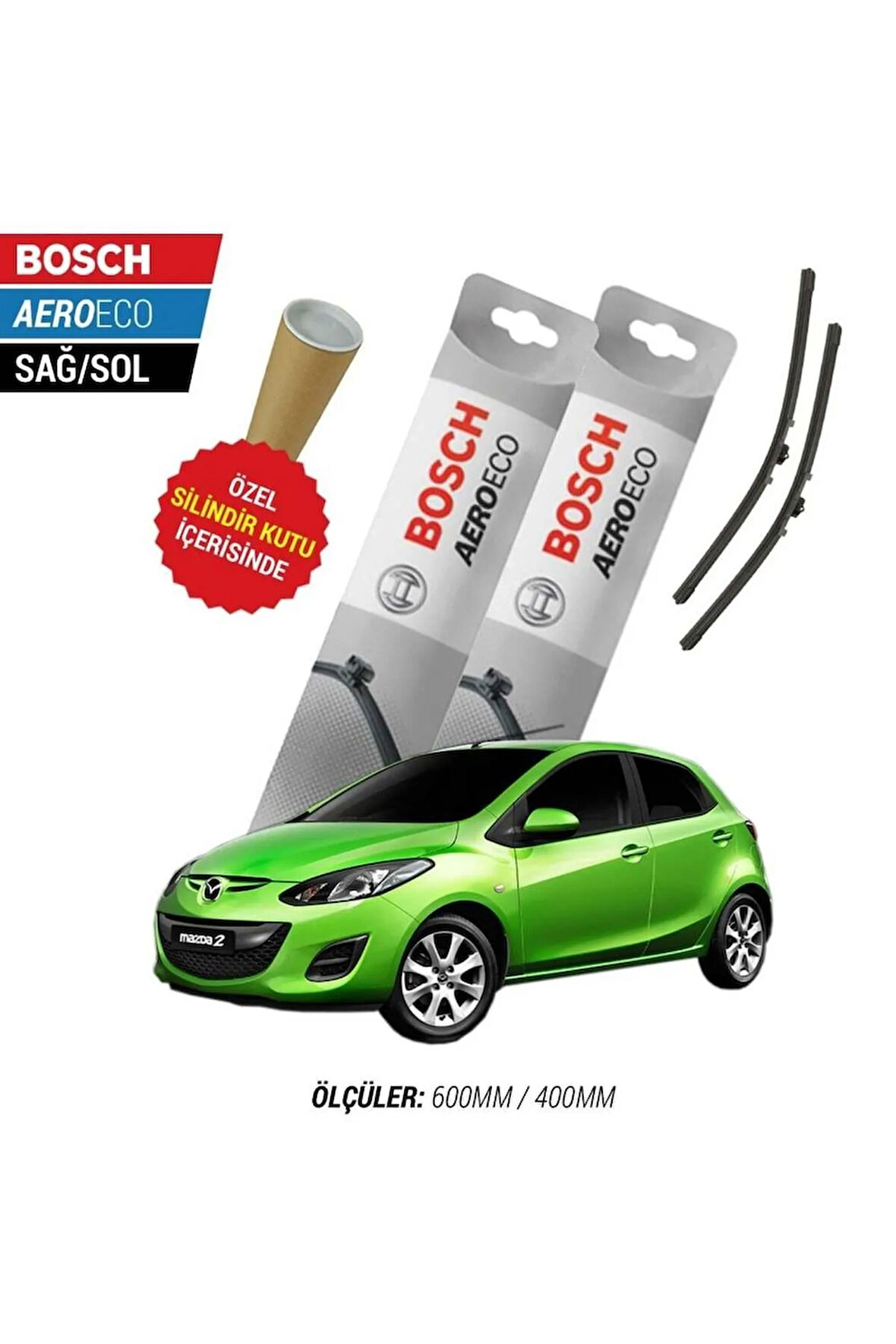 MAZDA 2 2012 SİLECEK TAKIMI BOSCH AERO-ECO SERİSİ