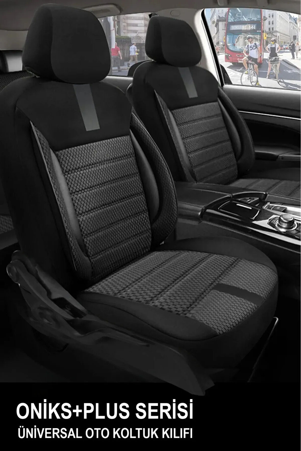 Bmw 8 Series Gran Coupe g16 840i 340 Hp Steptronic 2019 UYUMLU  Tay Tüyü Oto Koltuk Kılıfı  FÜME ONİKS SERİSİ TAM SET