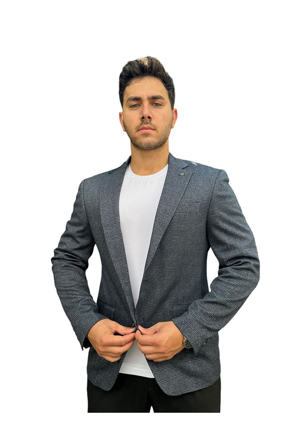 Çizgili Erkek Blazer Spor Ceket-1474
