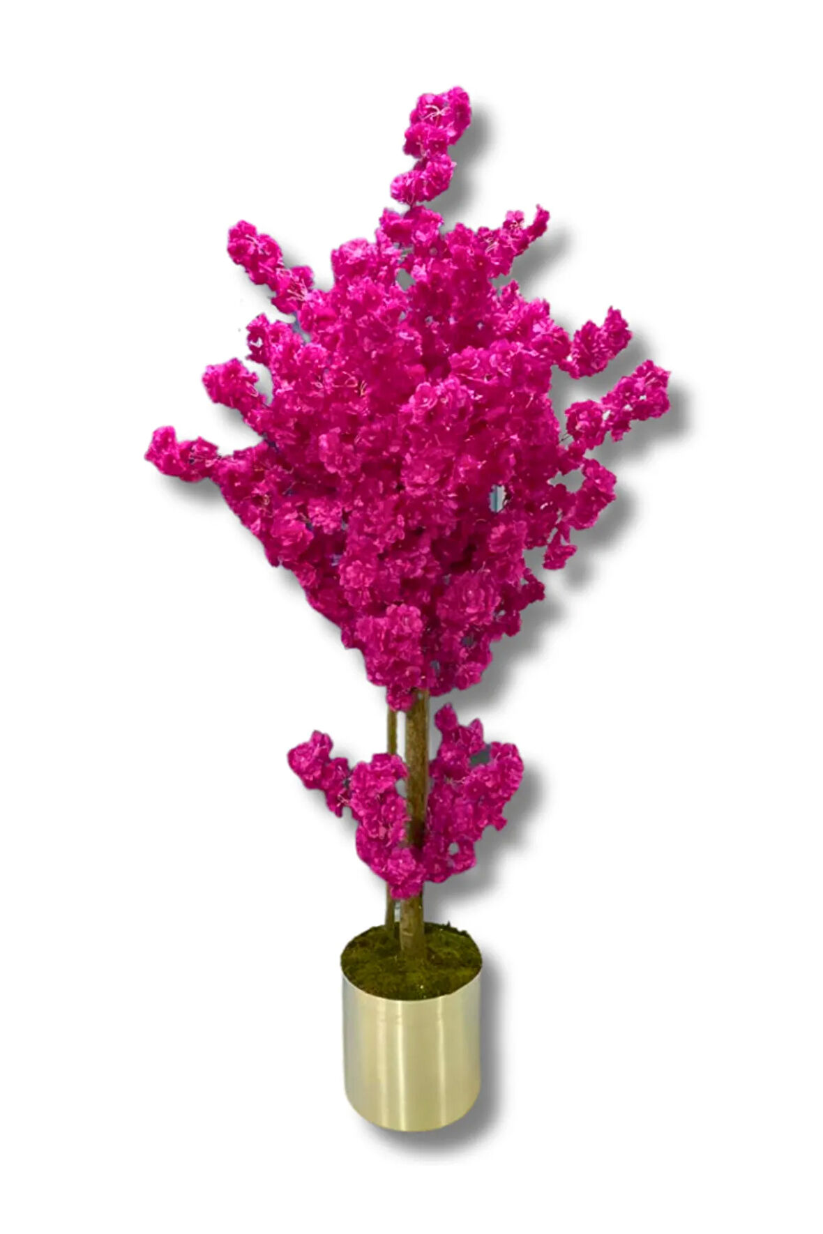 Fuşya Bahar Dalı 200 Cm Yapay Ağaç 30x30 Metal Saksı