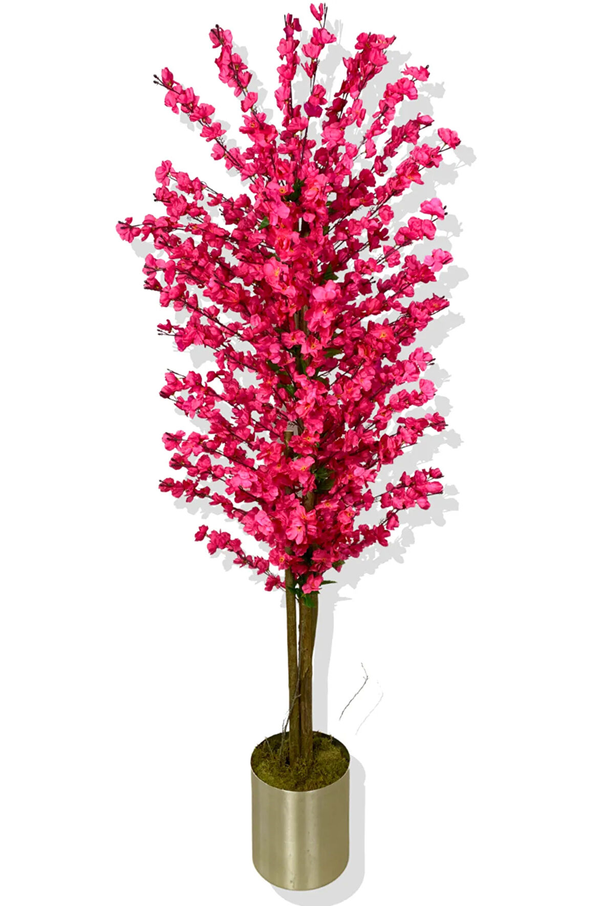 Fuşya Bahar Dalı 180 Cm Yapay Ağaç 25x25 Metal Saksı