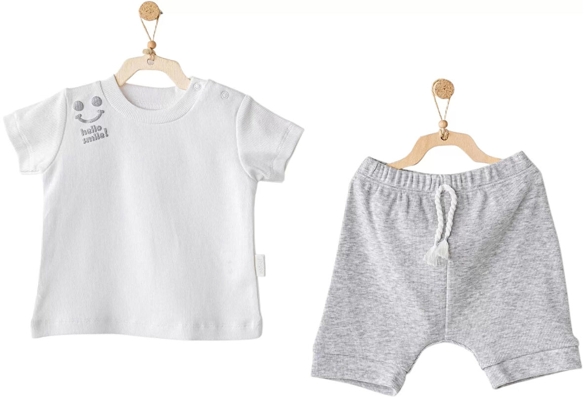 2'li Basic Bebe Takım Grey Melange