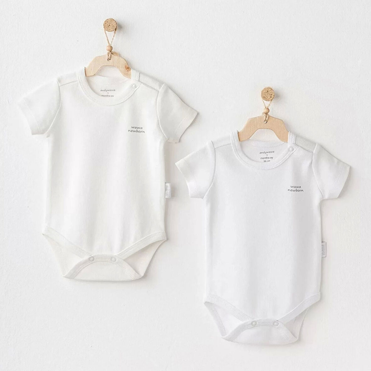 Short Sleeve 2'li Basic Body Ekru