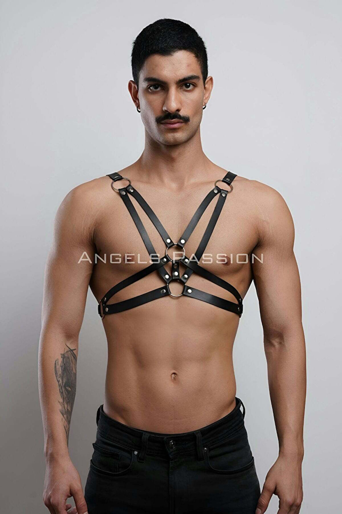 Erkek Göğüs Harness, Erkek T-shirt Üzeri Aksesuar - Brfm104