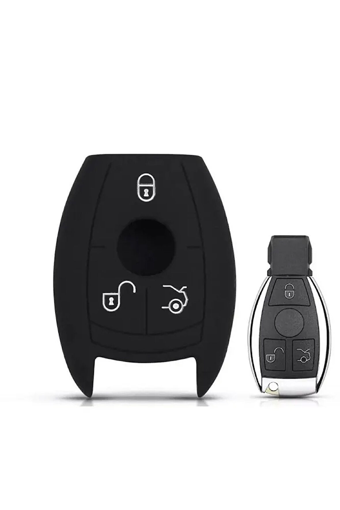 Mercedes Cls Cla Amg C180 E200 W204 Silikon Anahtar Koruma Kılıfı 3 Tuşlu Model 2.resime Bakınız