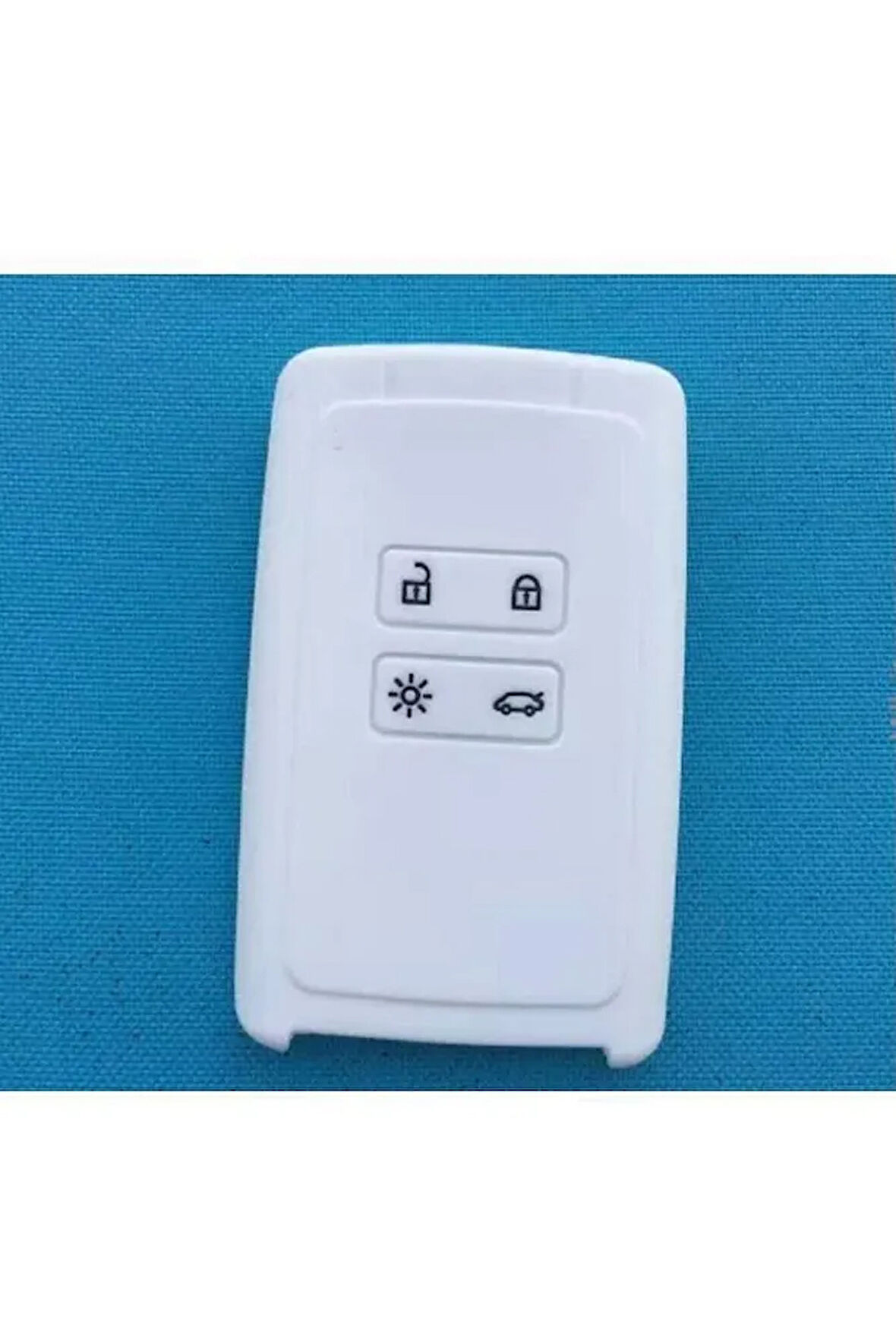 Renault Clio 5 Megane 4 Kadjar Silikon Anahtar Koruma Kılıfı Beyaz Renk (sadece Renault Grup Uyumlu)