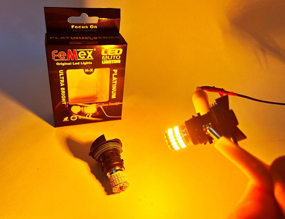 FEMEX PH24W Duy 48smd 4014 Chipset Turuncu Led Ampul