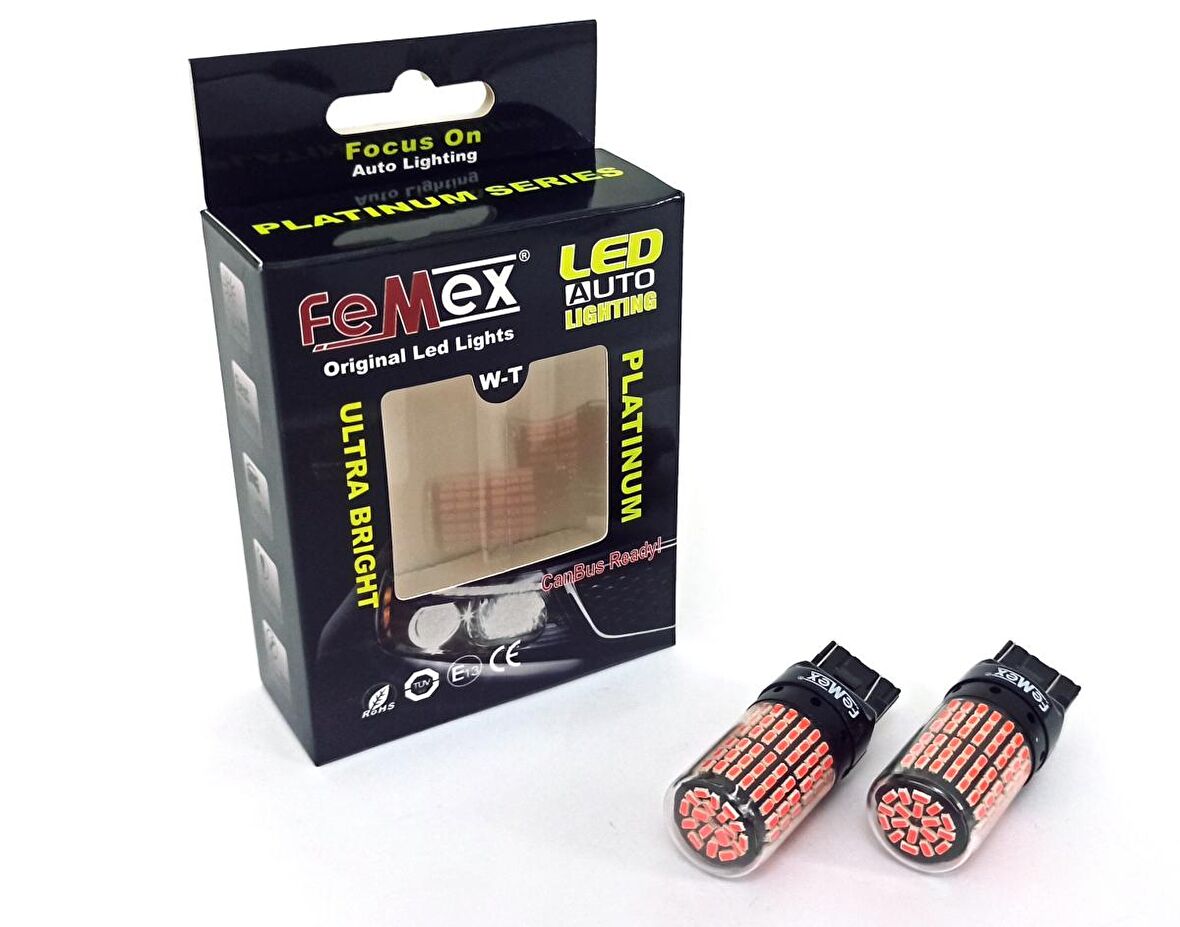 FEMEX Platinum T20 7440 / 7443 9w Led Aydınlatma Ampul Tek Duy / Çift Duy Parlak Kırmızı