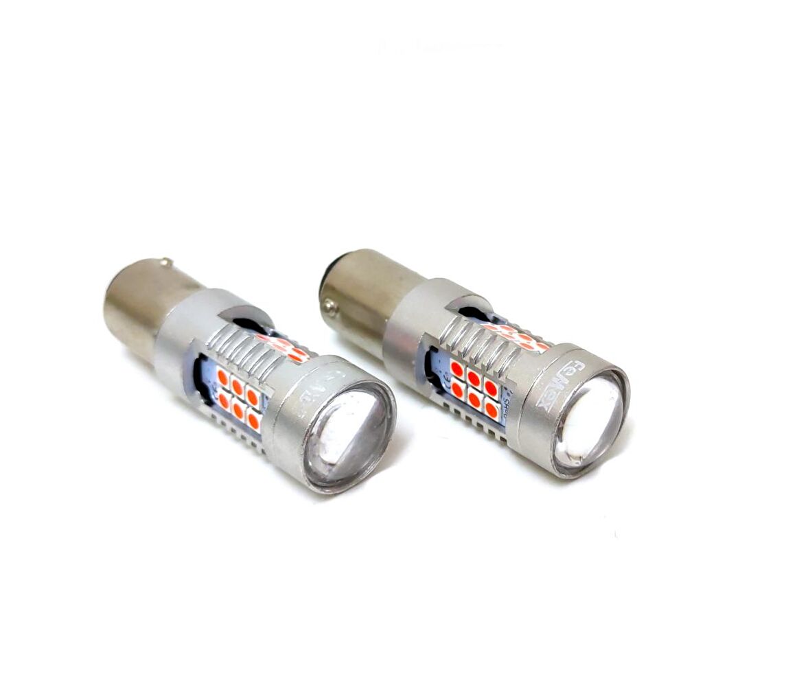 FEMEX Platinum P21W 1156 Tek Duy Led Ampul Kırmızı Mercekli