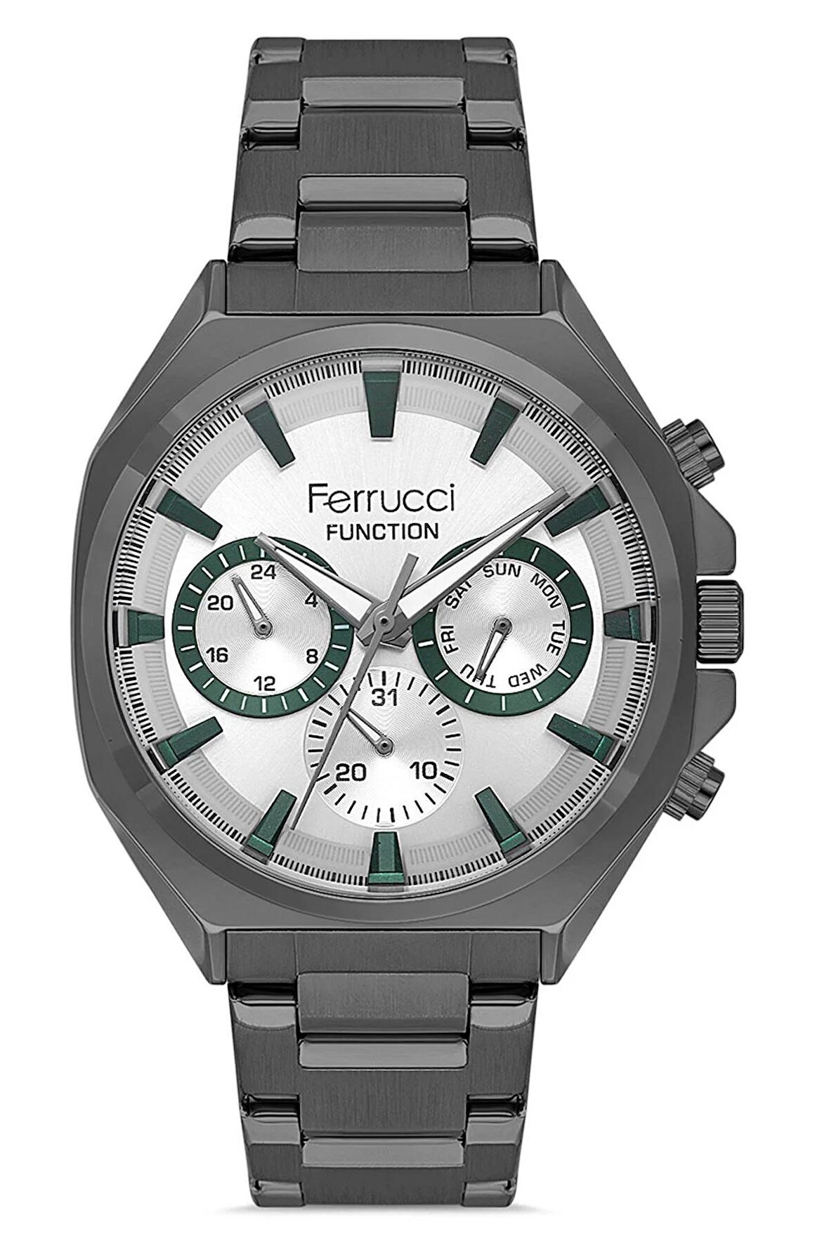 Erkek Çelik Kordon Spor Kol Saati Çelik Kasa İç Fonksiyonlar Aktif Su Geçirmez Geometrik Model Premium Seri