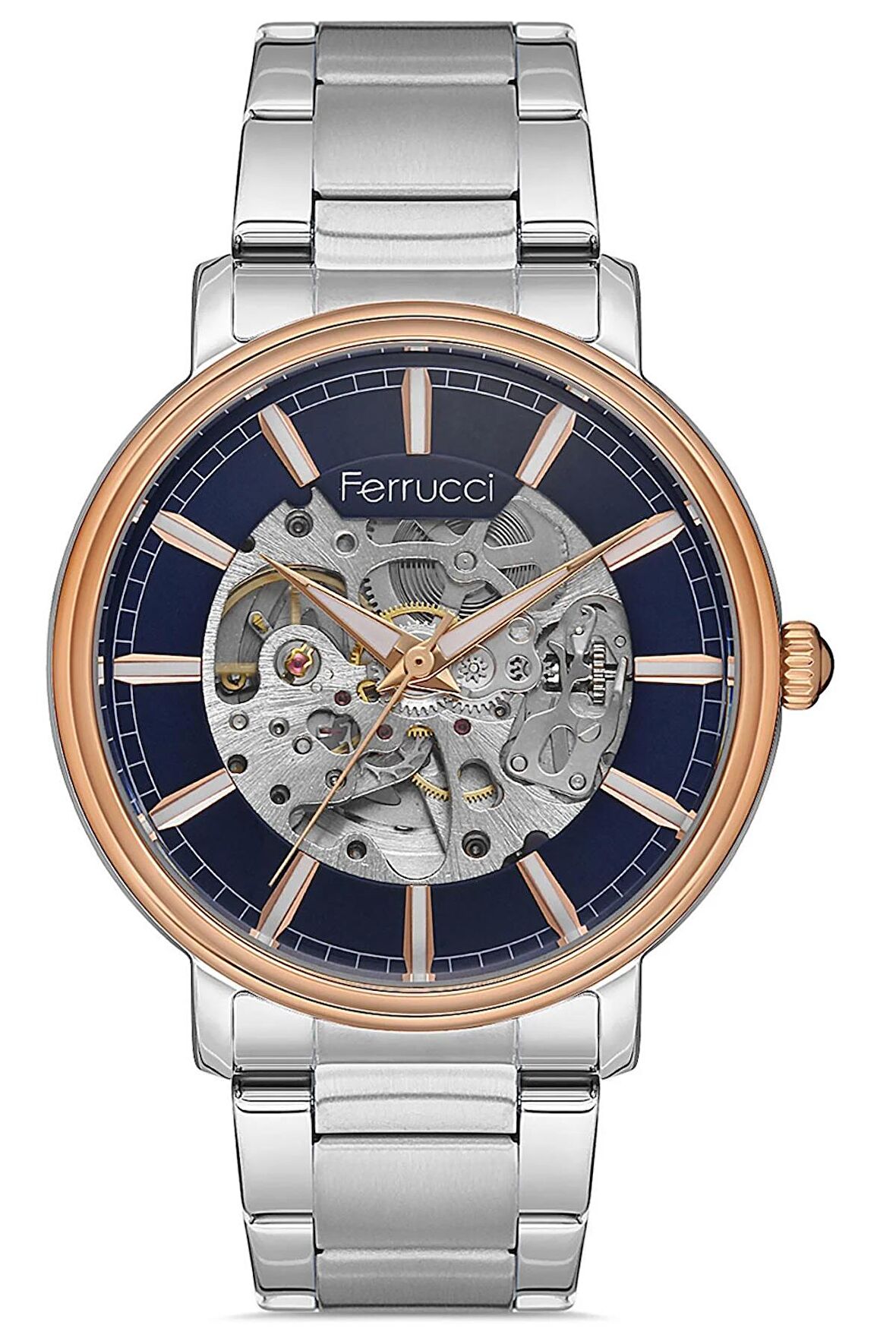 Erkek Otomatik Kol Saati Çelik Kasa Çelik Kordon Paslanmaz Çelik Otomatik Pilsiz Model