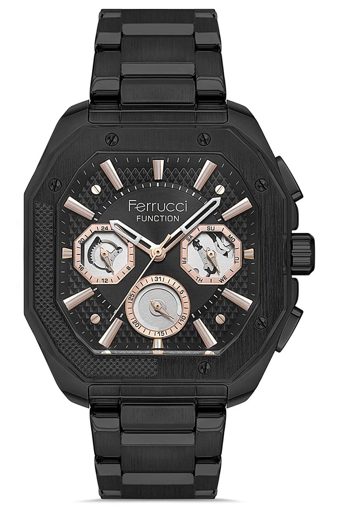 Erkek Çelik Kasa Spor Kol Saati Çelik Kordon Paslanmaz Çelik İç Fonksiyonlar Aktif Çalışır Premium Spor Kare Model