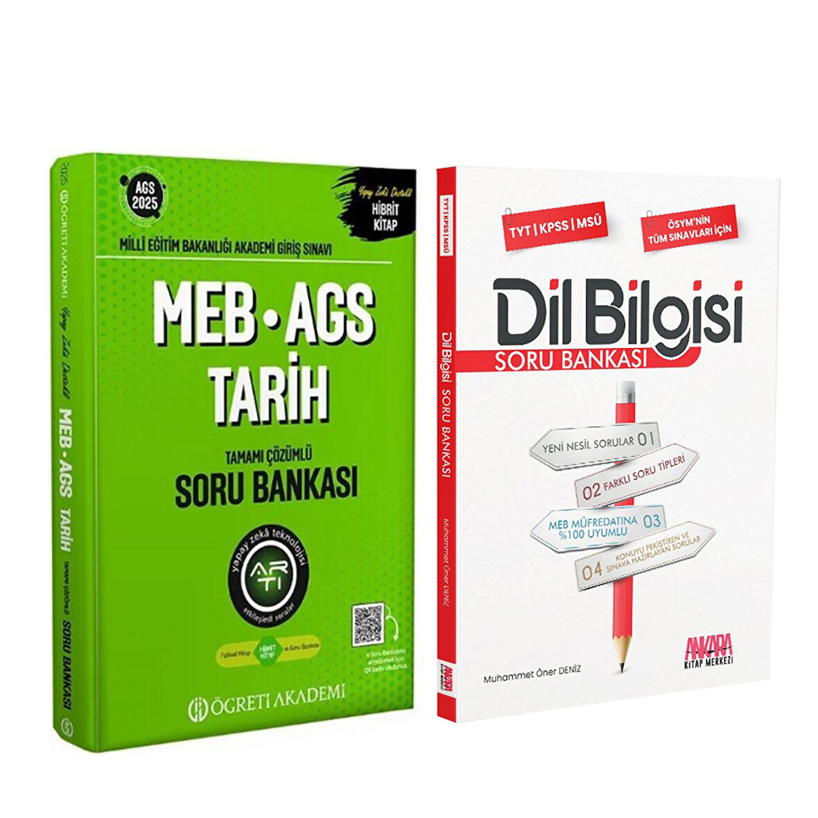 Öğreti Akademi 2025 MEB AGS Tarih ve AKM Dil Bilgisi Soru Bankası Seti 2 Kitap