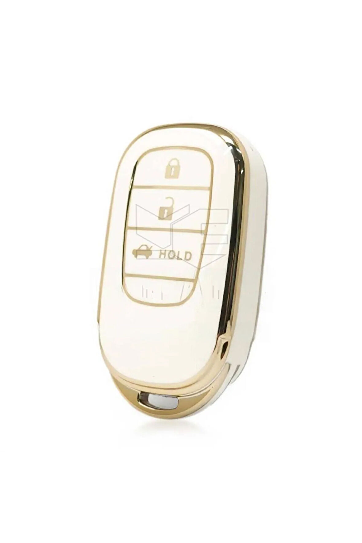 Lüx Yeni Honda Fe1 3 Buton Nano Anahtar Kılıfı Beyaz Gold Altın Renk 1.ci Kalite