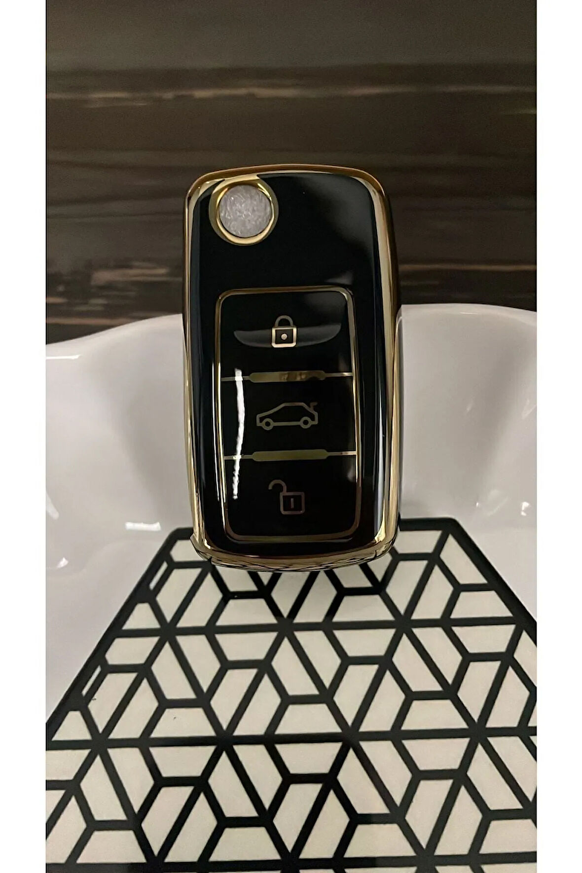 Lüx Vw Tiguan Jetta Golf 5 Golf 6 Scirocco Polo Caddy Transporter Lüks Nano Anahtar Koruma Kılıfı