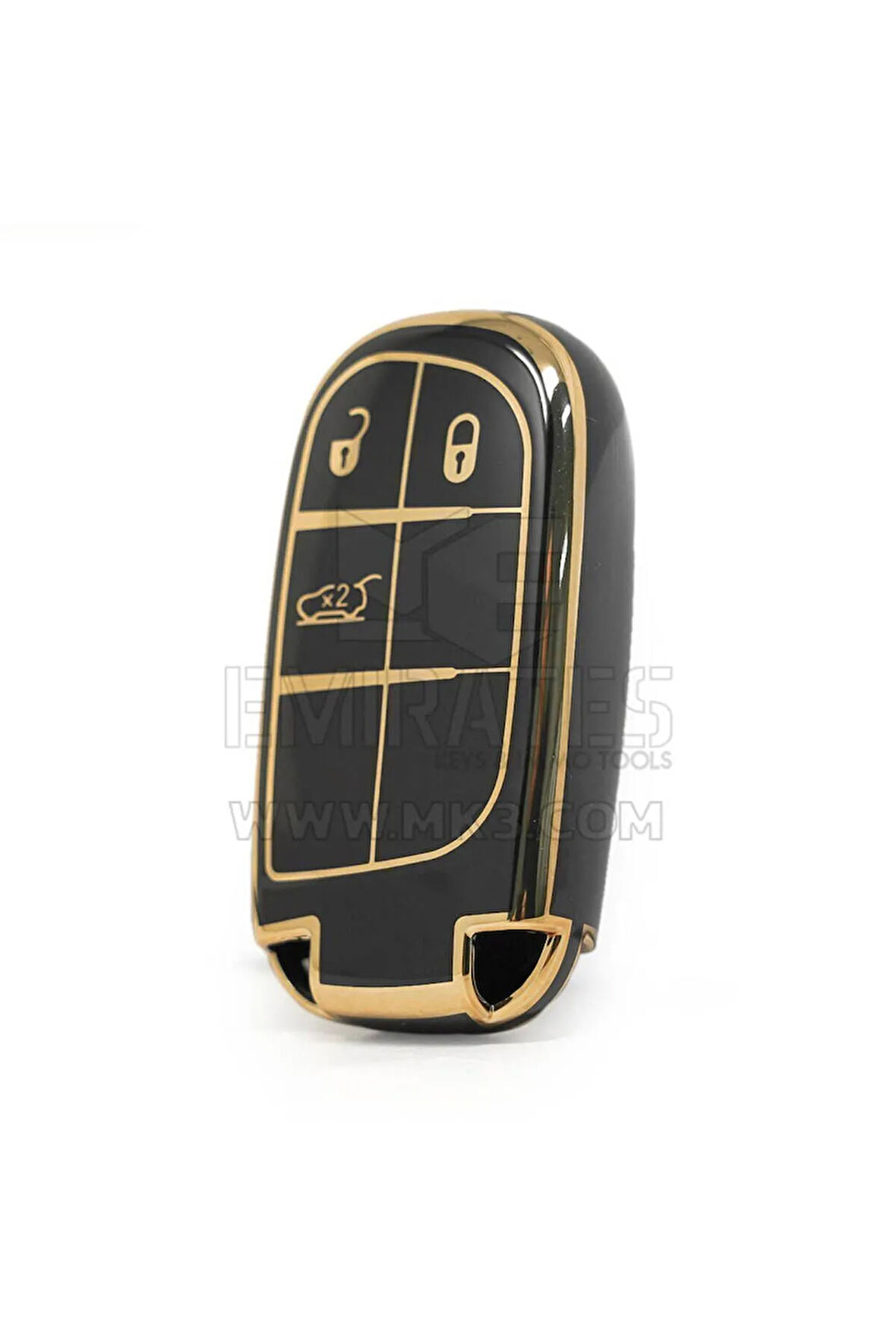 Fiat Egea Cross 500x Uyumlu 500l 5 Buton Nano Anahtar Kılıfı Siyah Gold Altın Renk