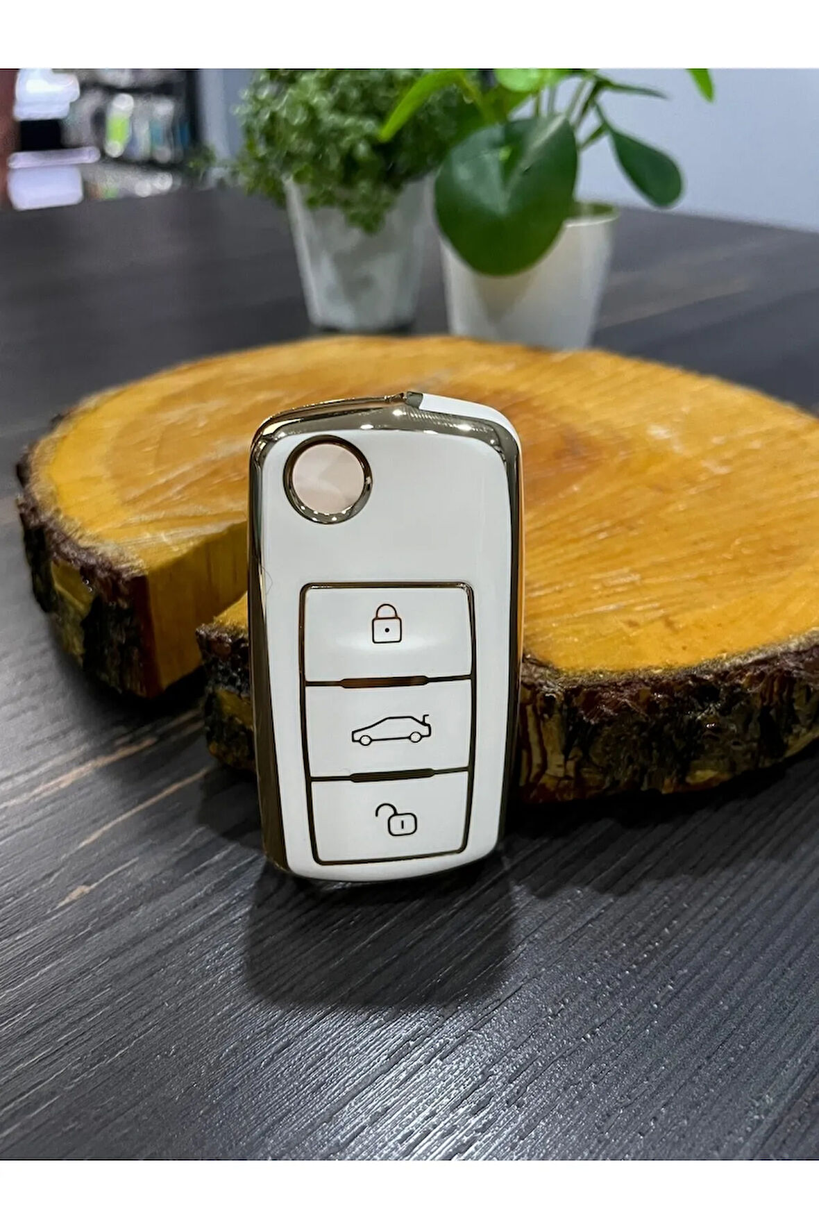 Volkswagen Golf Transporter Polo Caddy Vb. Uds Nano Silikon Anahtar Kılıfı Beyaz Renk