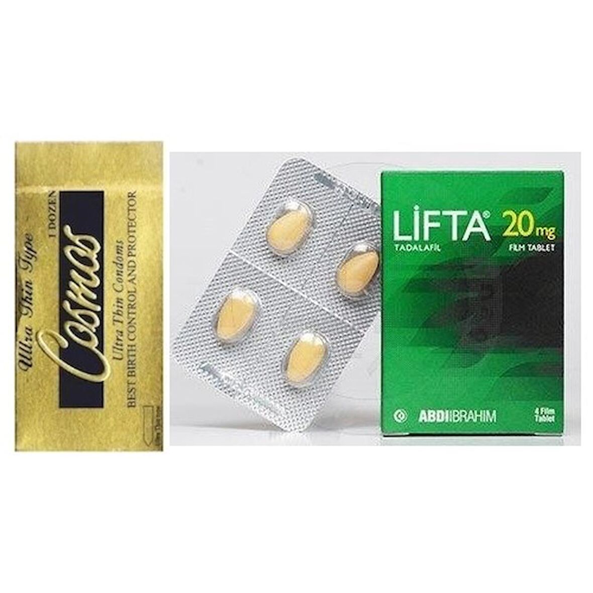 Cosmos Prezervatif + Lifta 20 Mg 4 Tablet