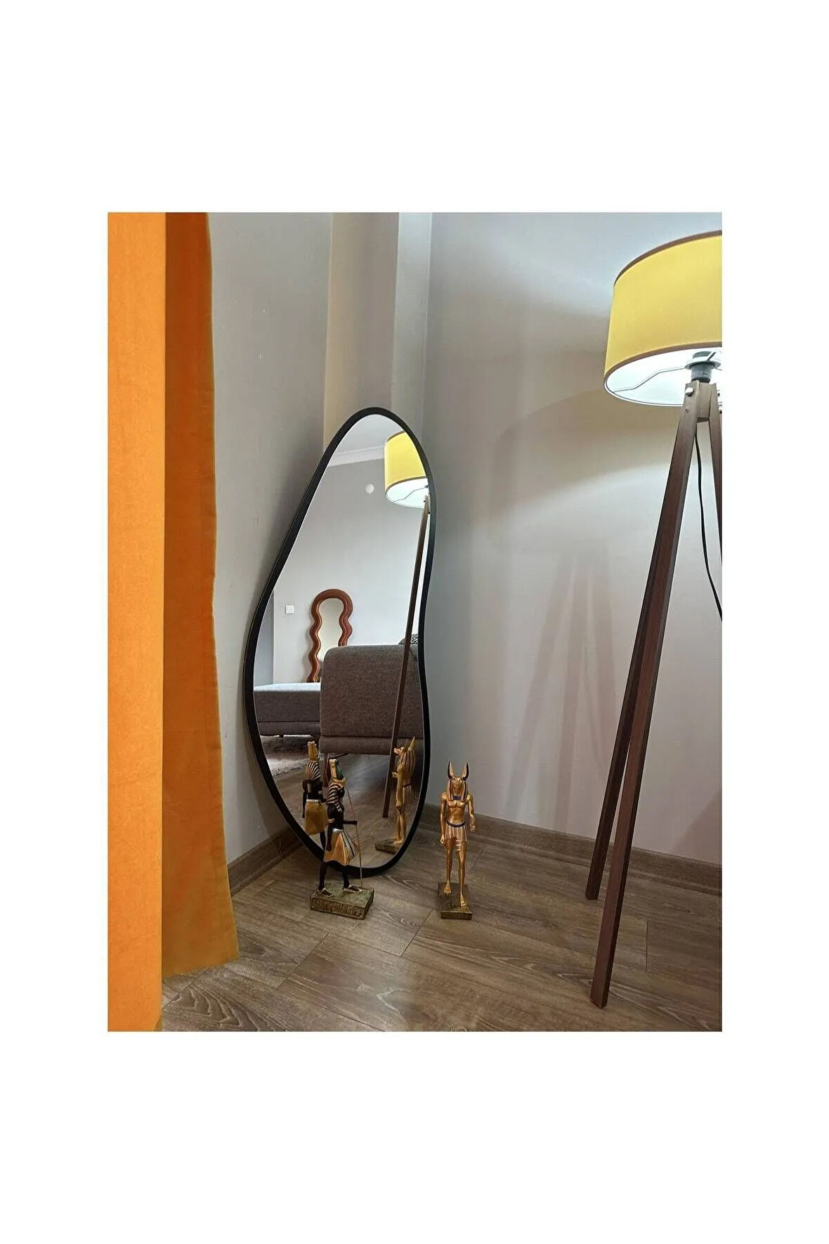Asimetrik Ahşap Duvar Ve Boy Aynası 1 - 180x70 cm