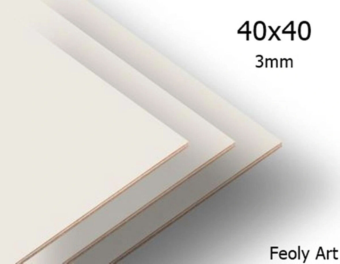 3 mm 40x40 MDF Plaka (8 ADET) - Hobi, Maket, Ahşap El Sanatları İçin Uygun (8`li Paket)