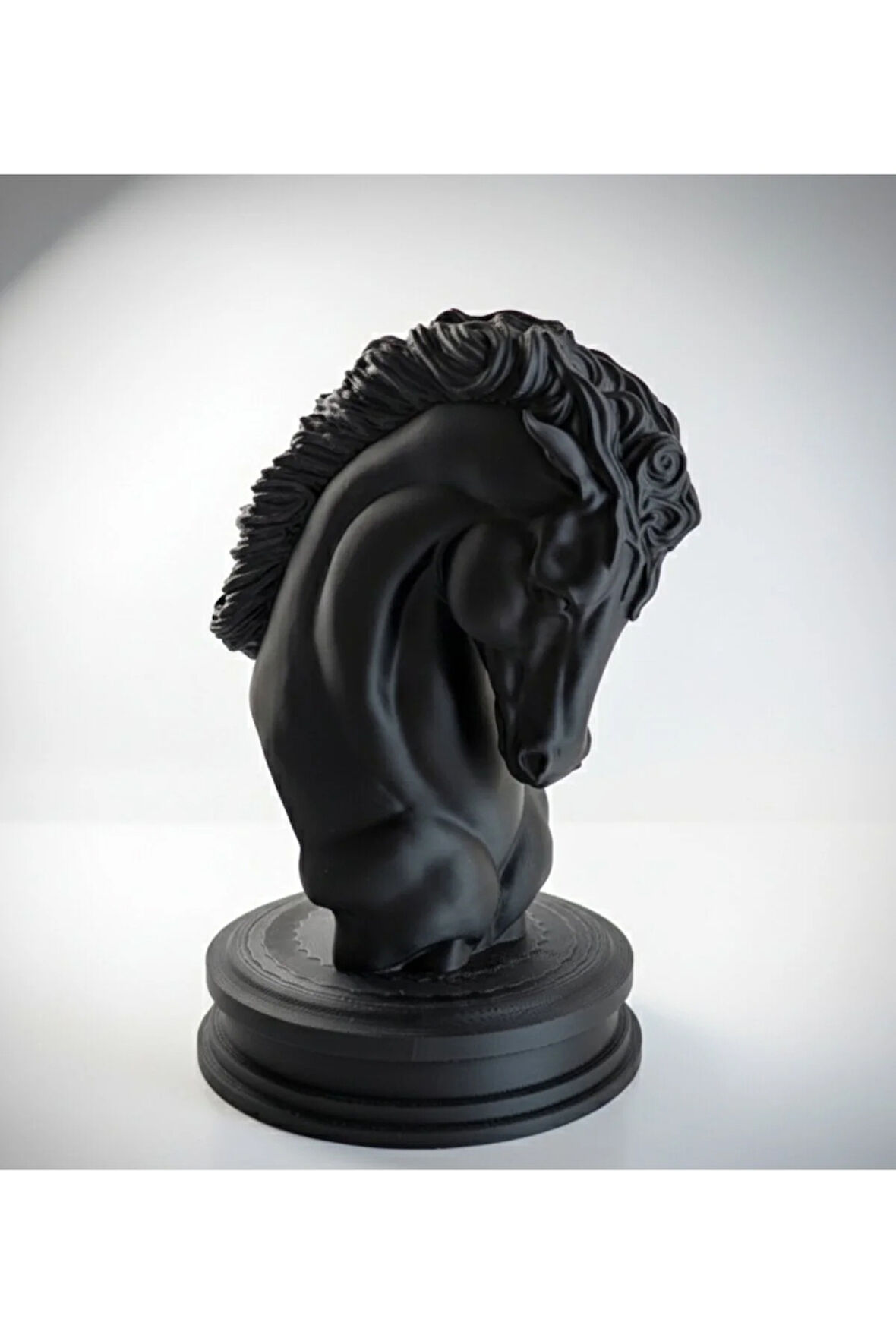 Asil At Başı Heykeli – 18 cm 3D Baskı Dekoratif Obje