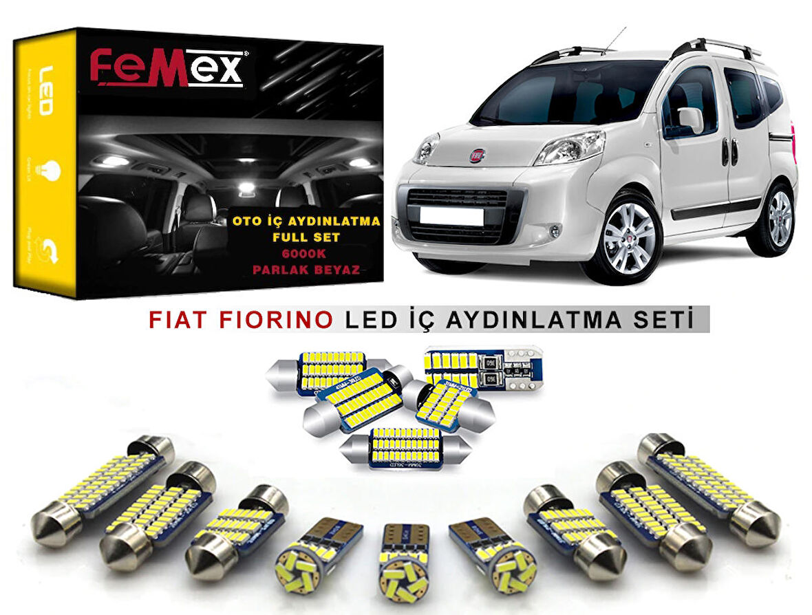 Fiat Fiorino LED İç Aydınlatma Ampul Seti FEMEX Parlak Beyaz