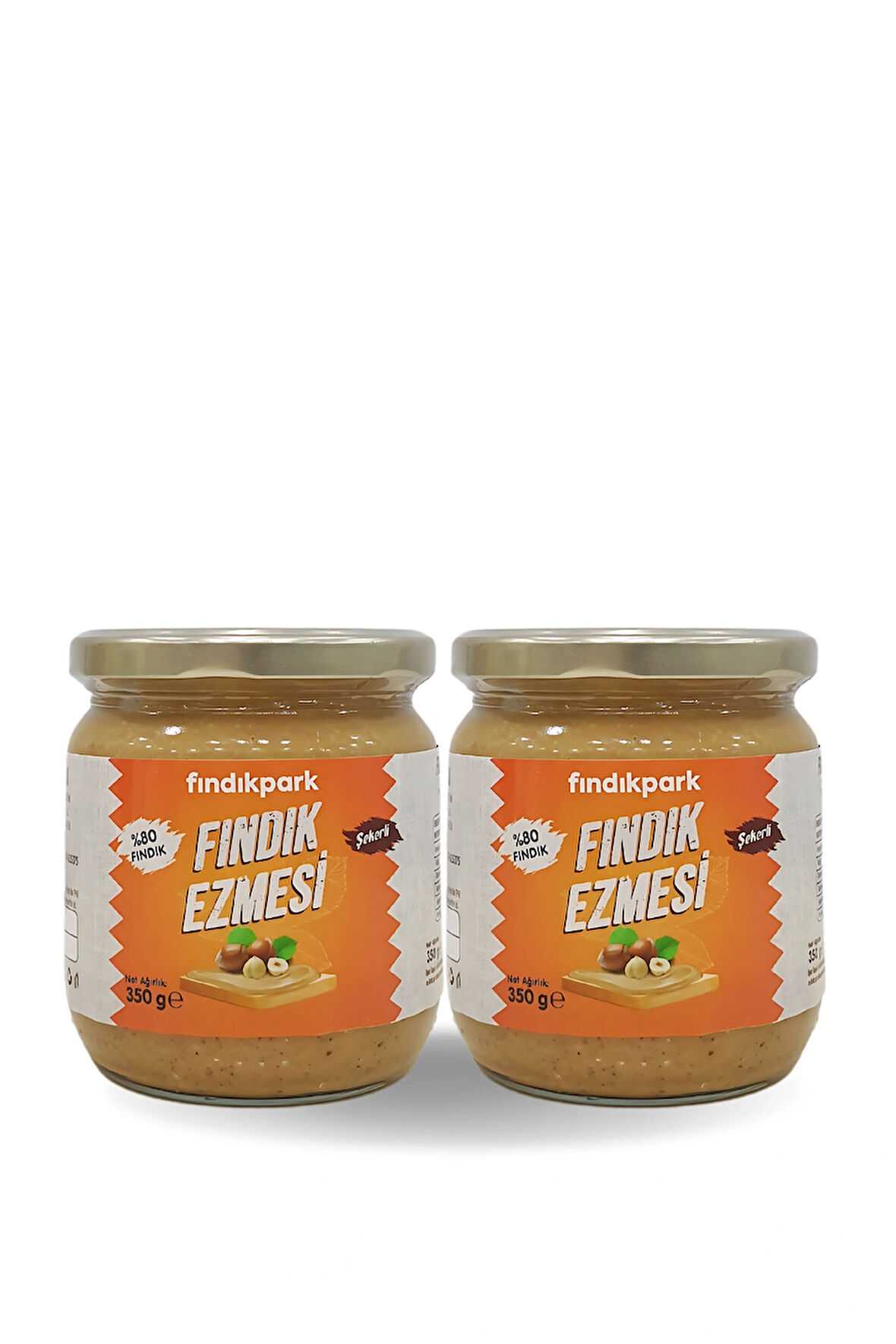 Fındık Ezmesi 2li Paket 700g %80 Fındık %20 Şeker Pancarı