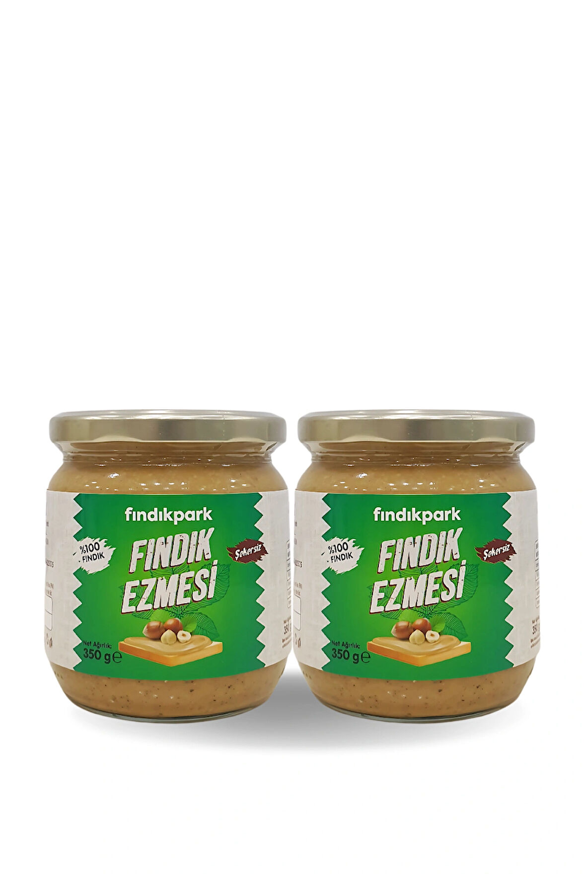 Şekersiz Fındık Ezmesi 2li Paket 700g %100 Fındık Katkısız Ürün