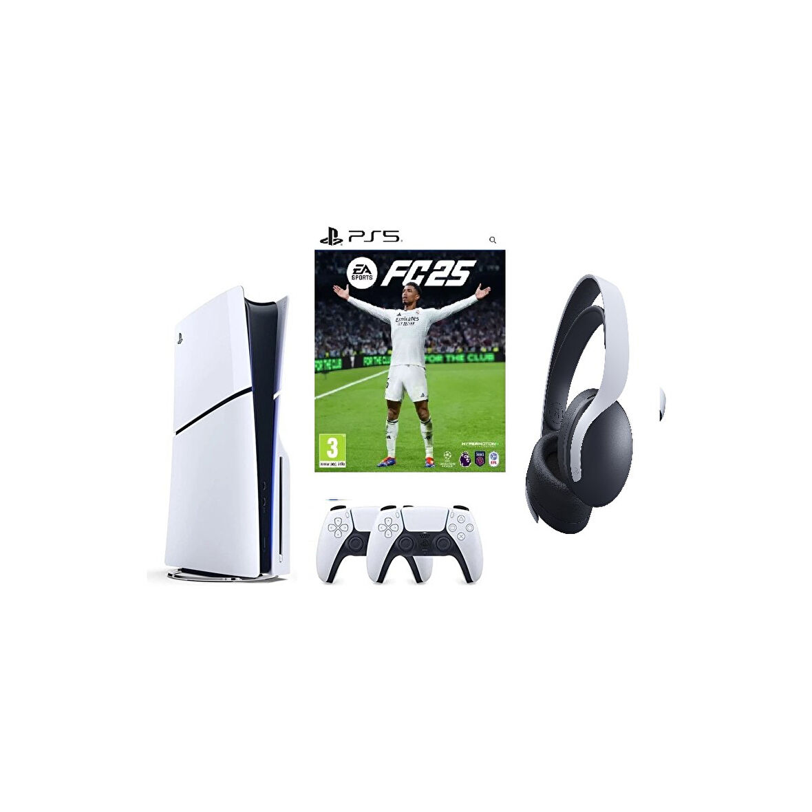 Playstation 5 Slim + 2.kol Dualsense + Ps5 Pulse 3D Kulaklık + Ps5 FC25 ( Ithalatçı Garantili )