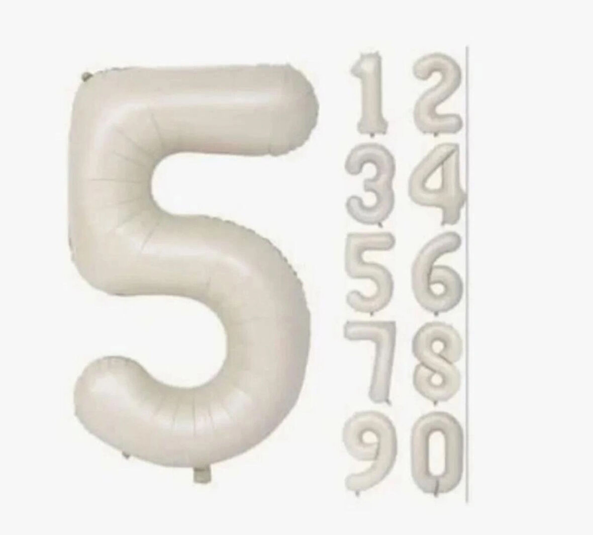 5 Rakam Balon bej Renk Folyo Balon 82 cm 34 inç Helyum Balon 5 Yaş Balon bej  5 Sayı