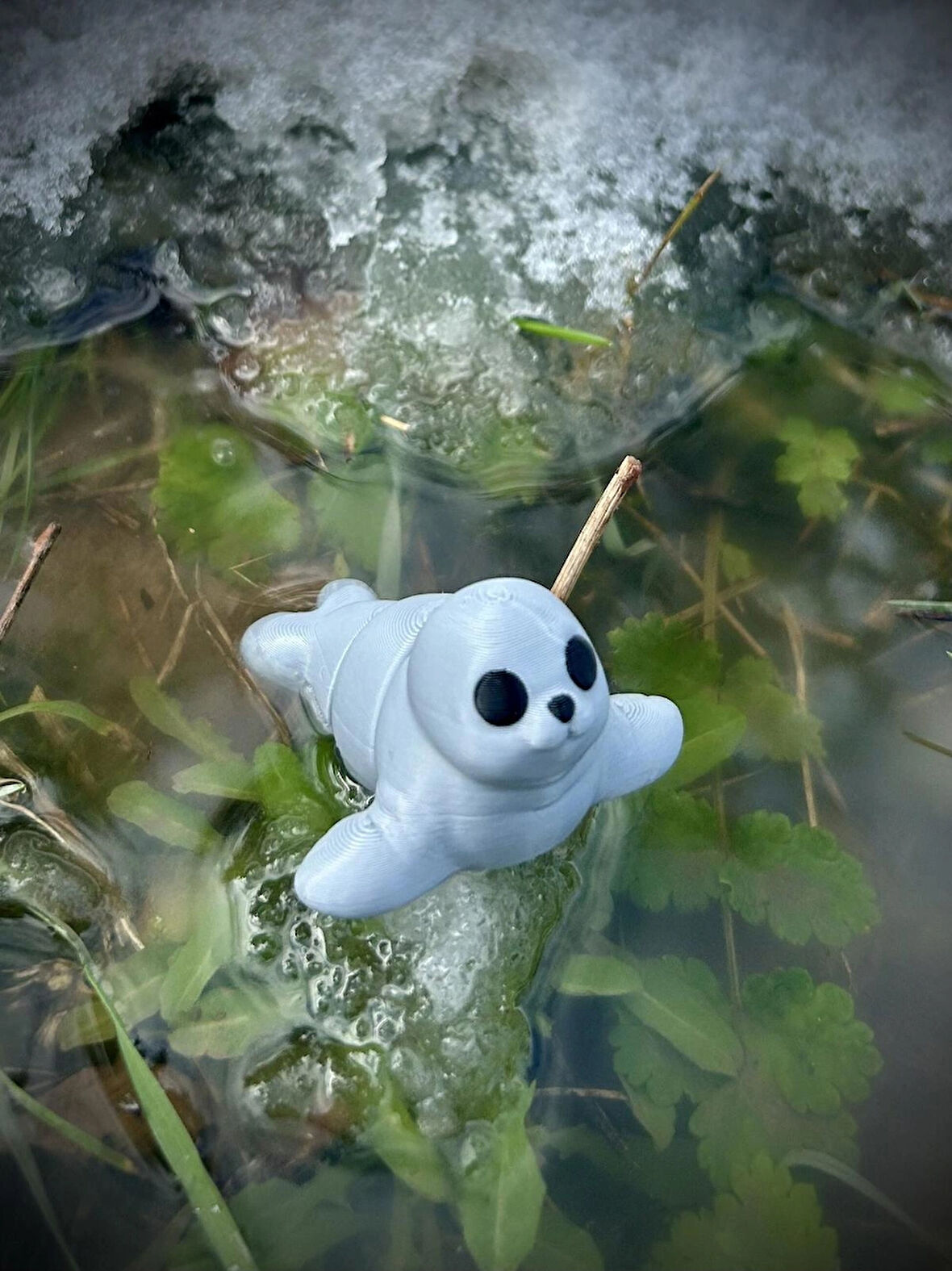 Fok Balığı Oyuncak - Denizin Neşeli ve Sevimli Akrobatı! 🦭🌊✨ 3D Hareketli Organik Model - Orta Boy