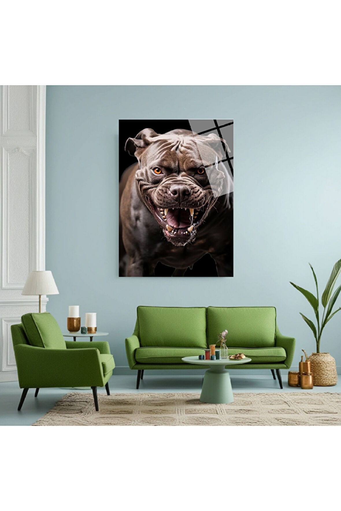 Kurt Cam Tablo | Dayanıklı Temperli Cam | Uluyan Kurt Cam Tablo