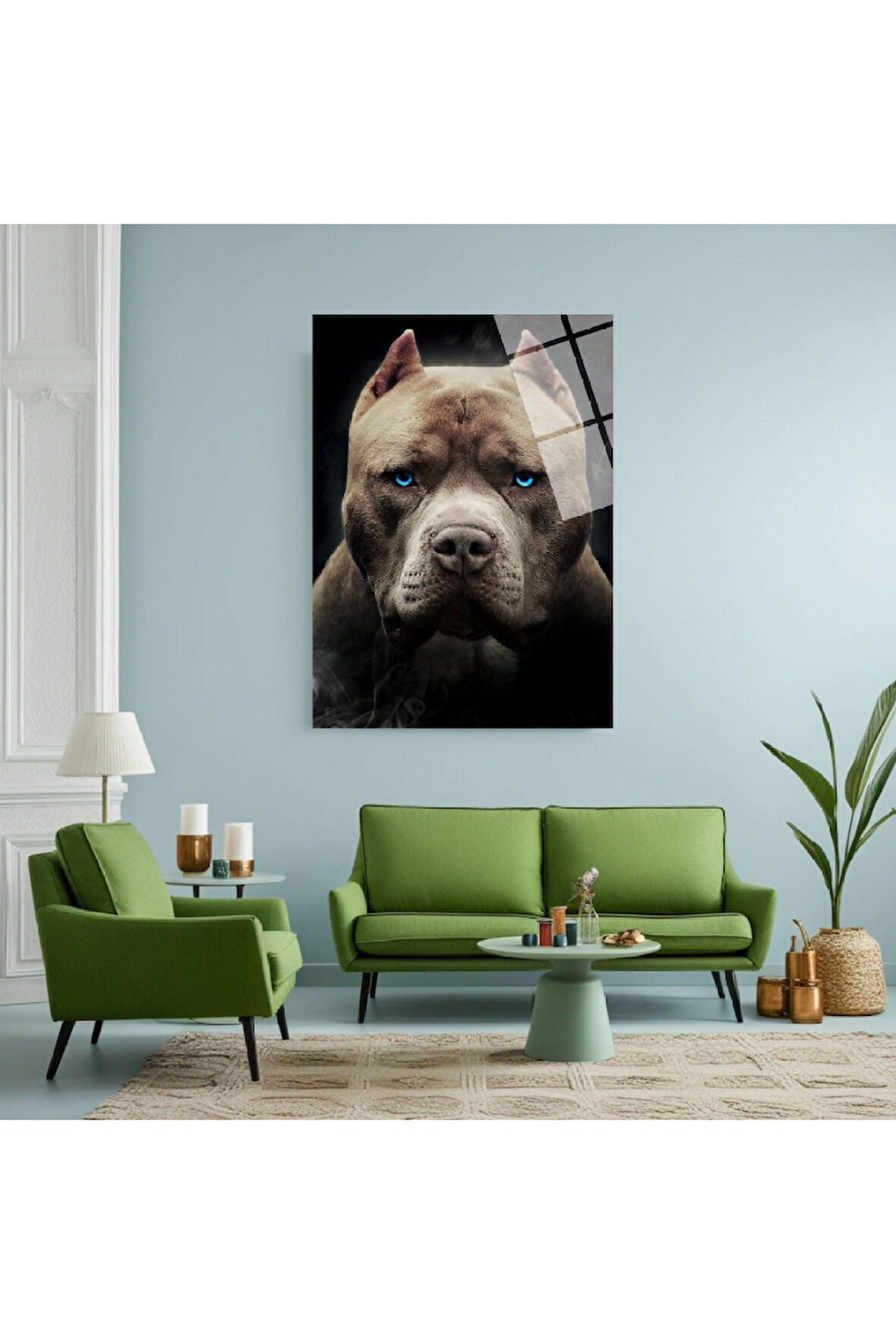 Sibirya Kurdu Cam Tablo | Dayanıklı Temperli Cam