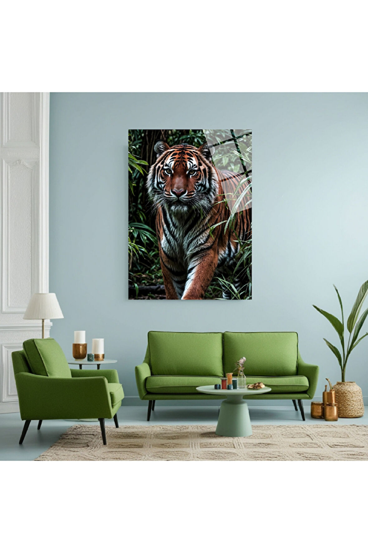 Sibirya Kurdu Cam Tablo | Dayanıklı Temperli Cam