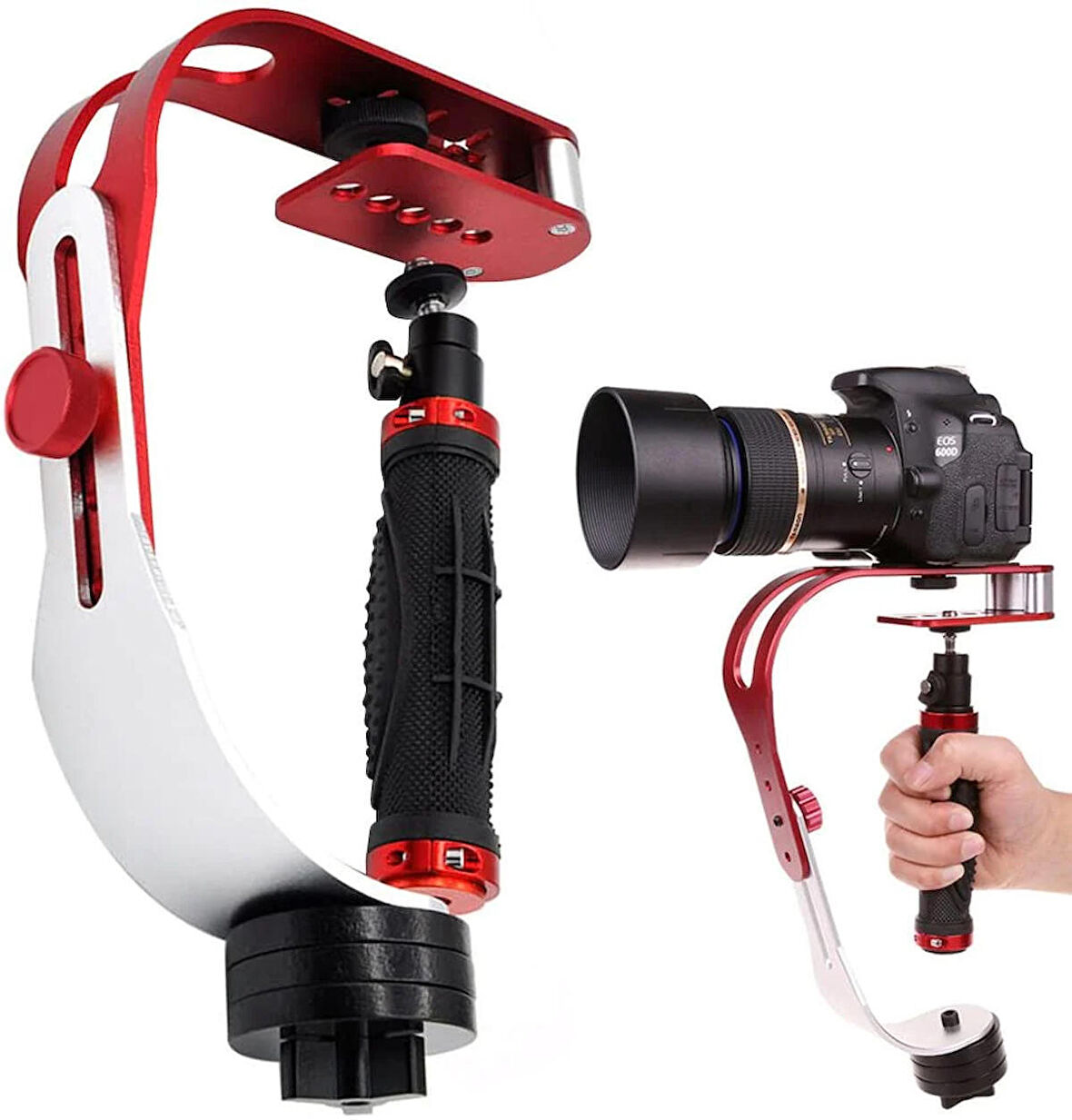 Kırmızı Stabilizer Dslr Fotoğraf Makinesi Kamera Video Titreşim Engelleyici