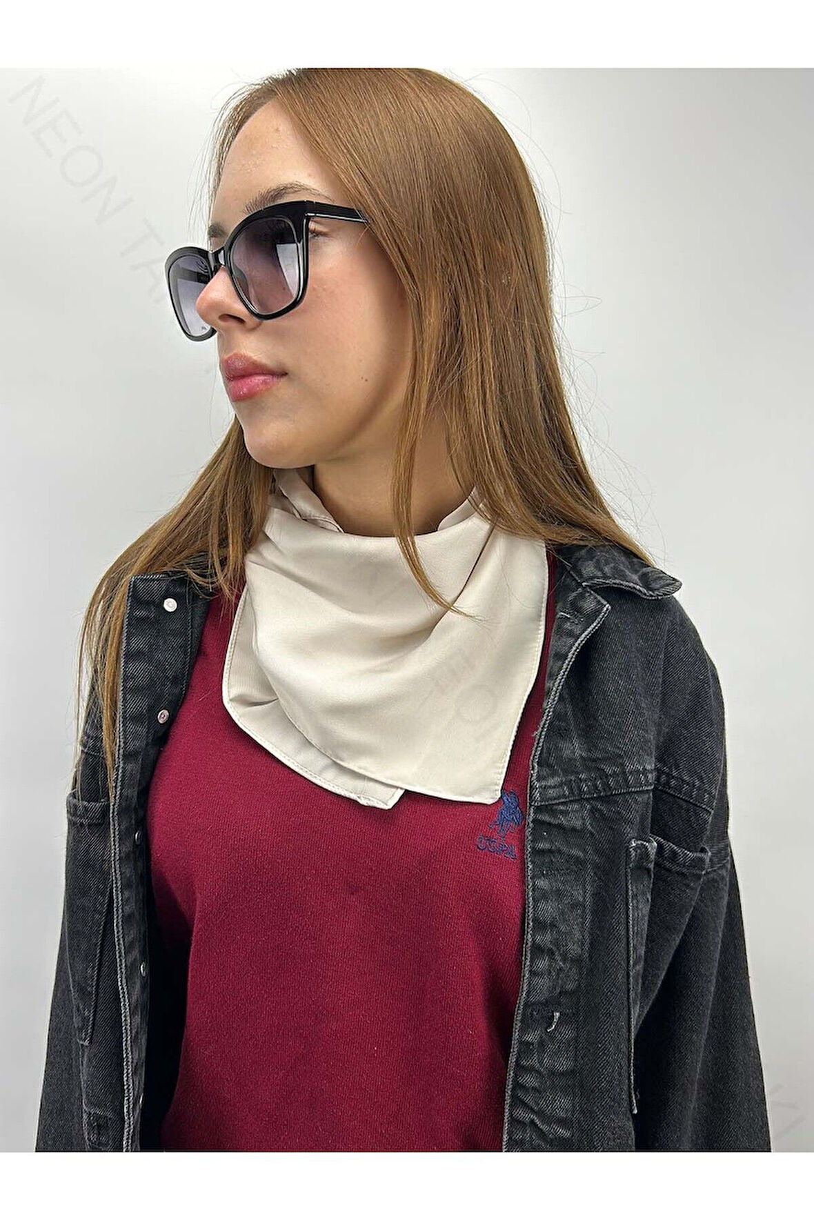 Bej Renkli, Fular 7, 55 cmx55 cm