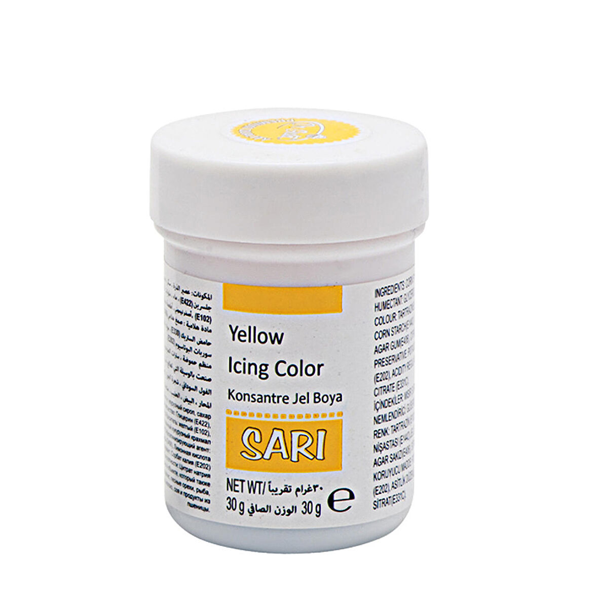 Konsantre Jel Gıda Boyası 30 gr - Sarı