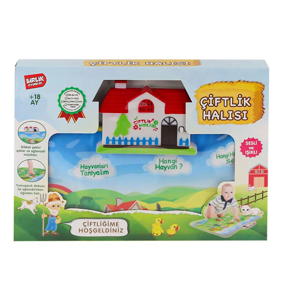 YY-571 A622374TR-U Sesli ve Işıklı Eğitici Çiftlik Halısı