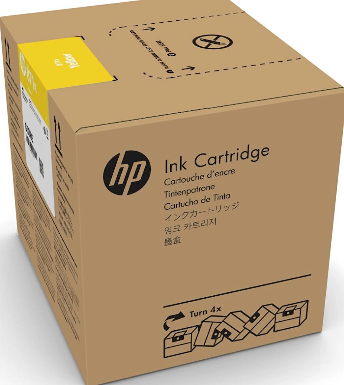 HP 871C Yellow 3 Litrelik Sarı Orijnal Latex Mürekkep Kartuşu (G0Y81C)