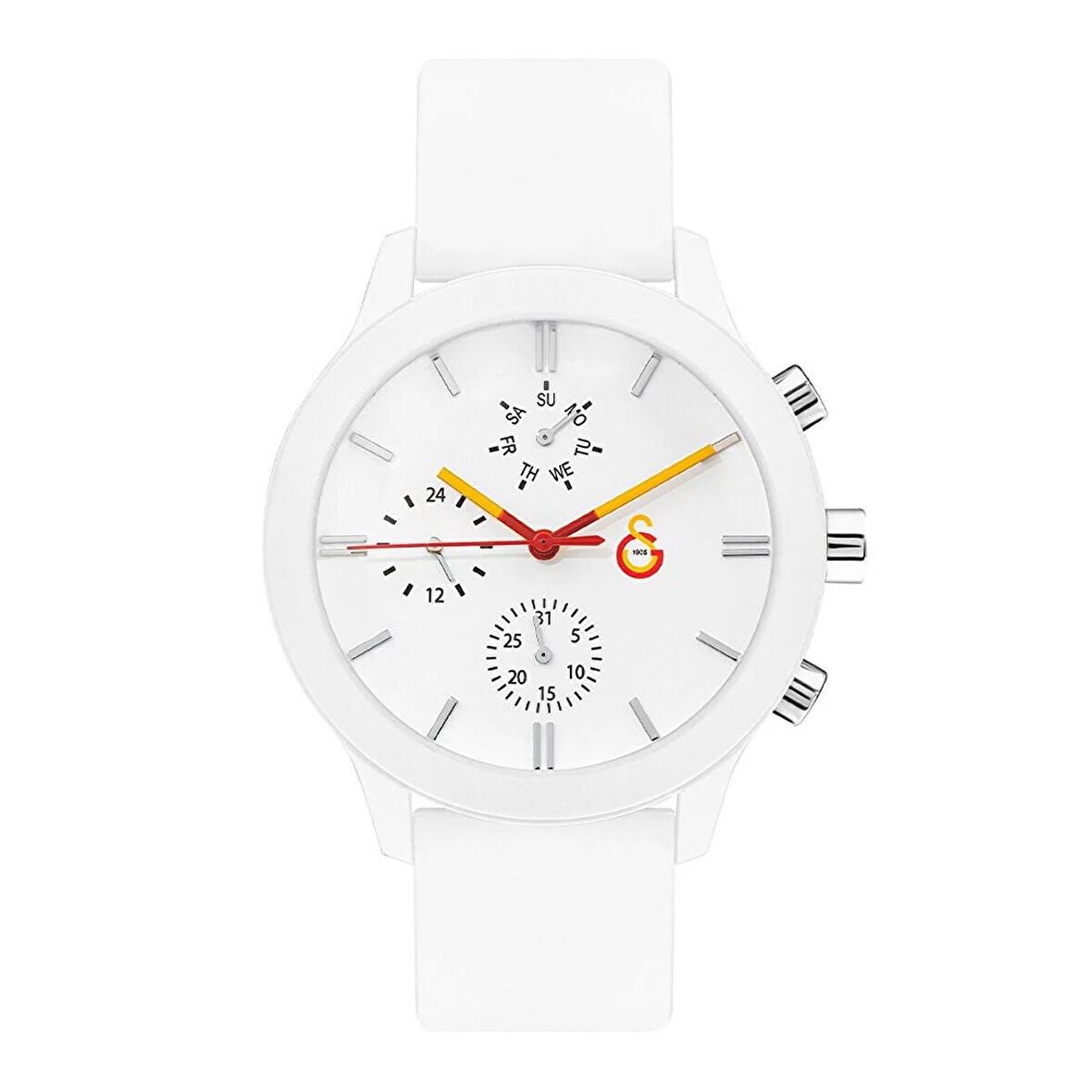 Quantum G1086.333 Galatasaray Unisex Kol Saati | Beyaz Kasa & Kordon, Taraftara Özel Tasarım