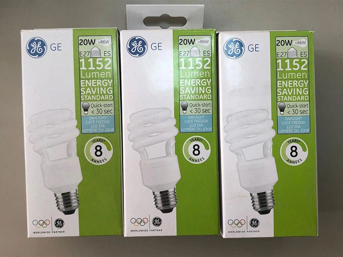 3 ADET GENERAL ELC. E 27 TASARRUFLU LAMBA  20W=86W =1152 LÜMEN  6500KELVİN BEYAZ