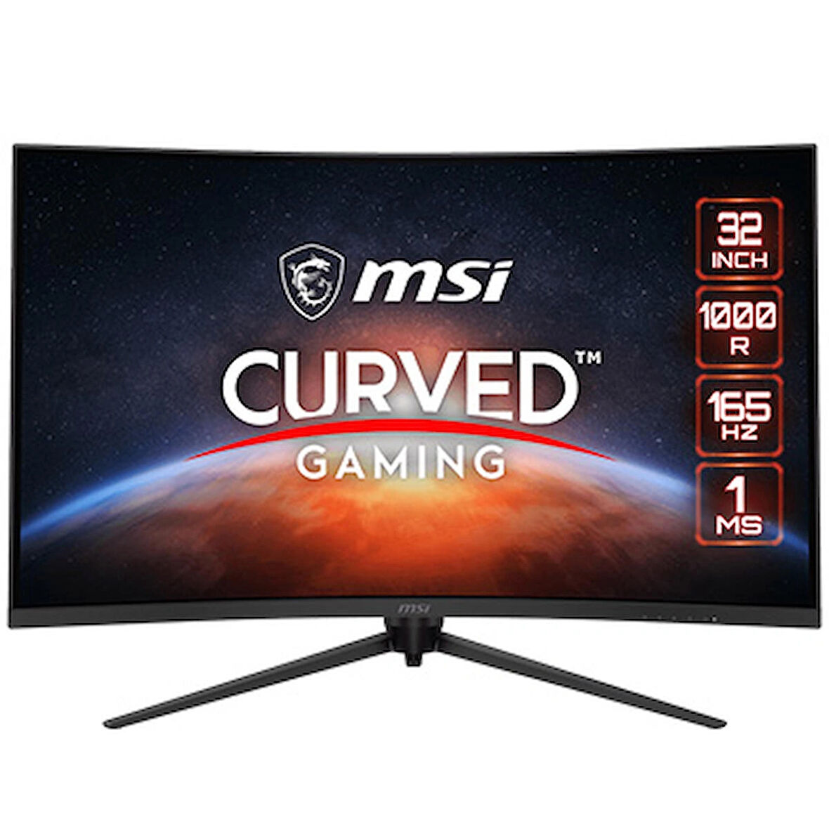  MSI Optix G321CQP 31.5" 1 ms 2K Curved Pivot 165 Hz Oyuncu Monitörü