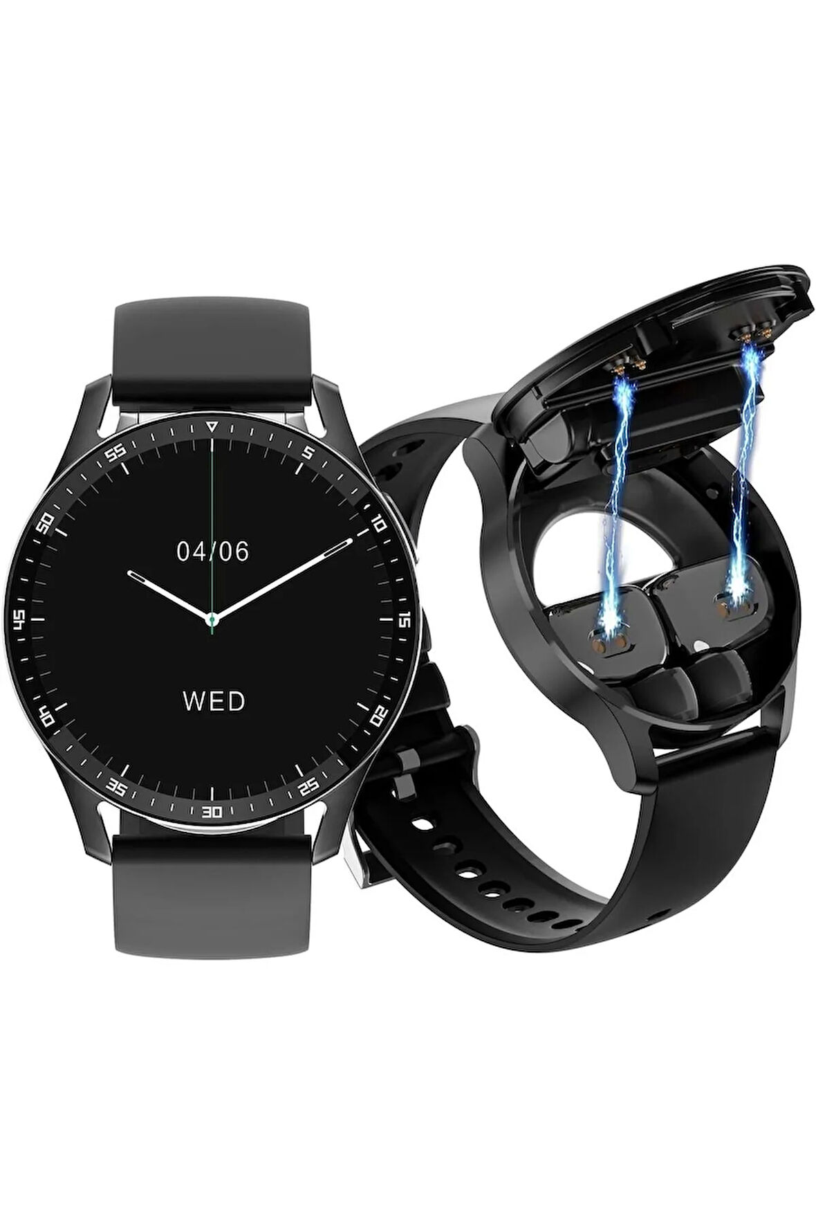 Sağlık ve Spor Takibi ile Bluetooth Kulaklık Özellikli G5 Watch Buds Akıllı Saat - iOS & Android