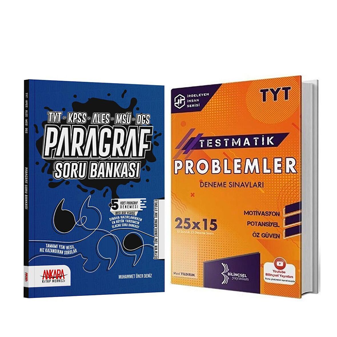 Bilinçsel TYT Problemler Deneme ve AKM Paragraf Soru Bankası Seti 2 Kitap