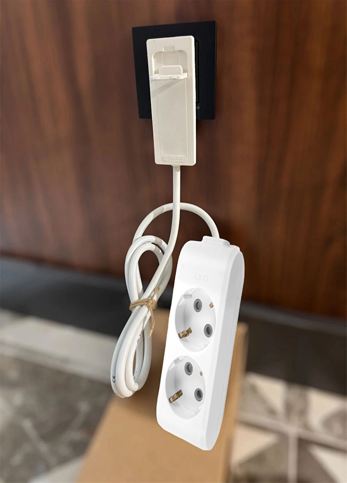 Viko Uzatma Kablosu 2’li (1.5m)Ultra İnce Fiş - Dar Alanlarda Maksimum Yer Tasarrufu Sağlar.